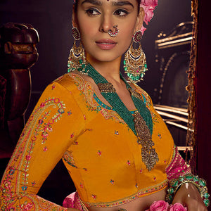 Murmurous Dark Pink Pure Viscose Dola Silk Saree With Fancifull Blouse Piece