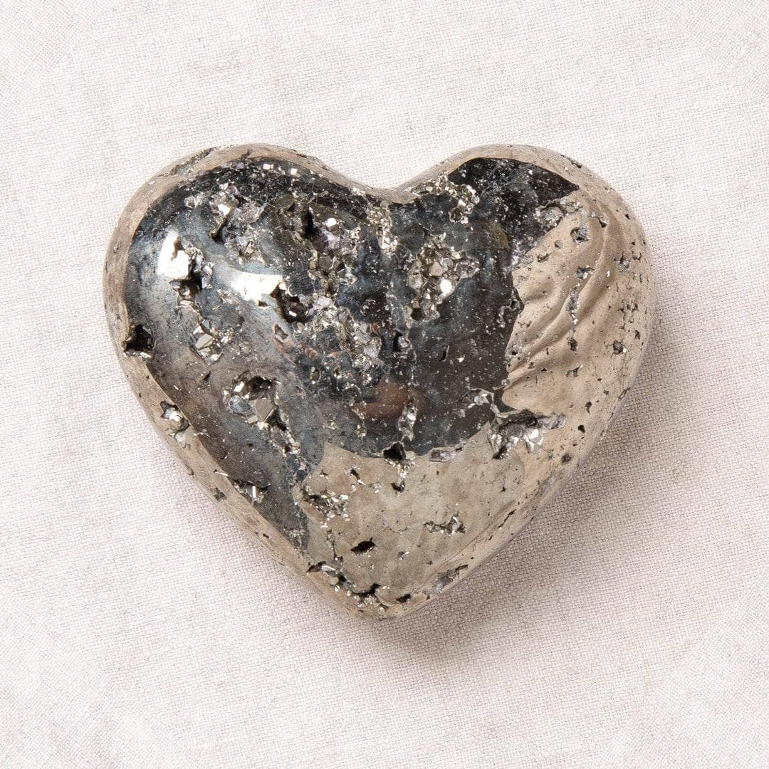 Natural Pyrite Heart - AAA Premium Quality