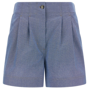 Moncler Grenoble Chambray Cotton Shorts