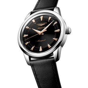 Longines Conquest Heritage Black Lacquered Polished Dial Men 40mm