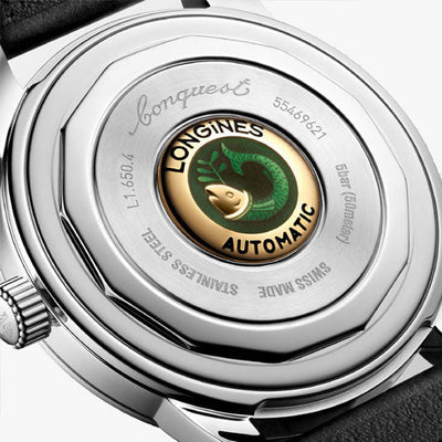 Longines Conquest Heritage Black Lacquered Polished Dial Men 40mm