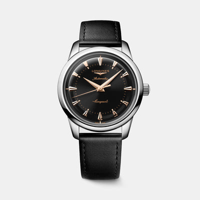 Conquest Heritage Men Automatic Black Dial Analog Leather Watch L16504522