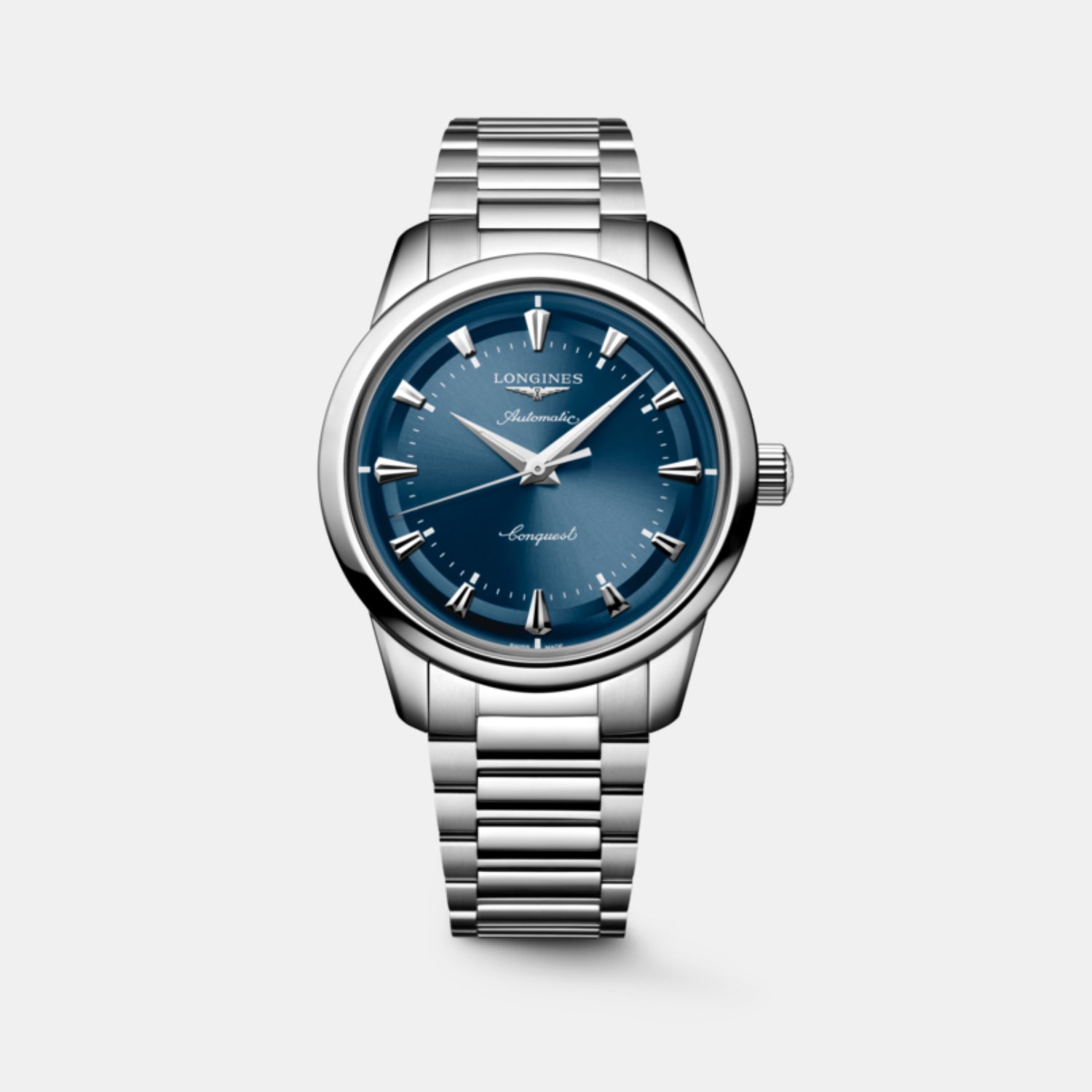 Conquest Men Automatic Blue Dial Analog Stainless Steel Watch L16504926