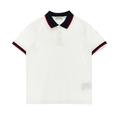 Moncler Enfant Tricolor Polo Shirt