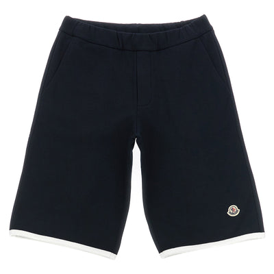 Moncler Enfant Logo Patch Bermuda Shorts