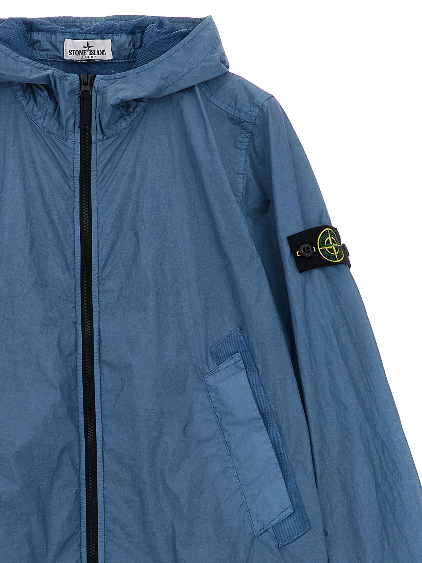 Stone Island Junior Crinkled Effect Nylon Jacket