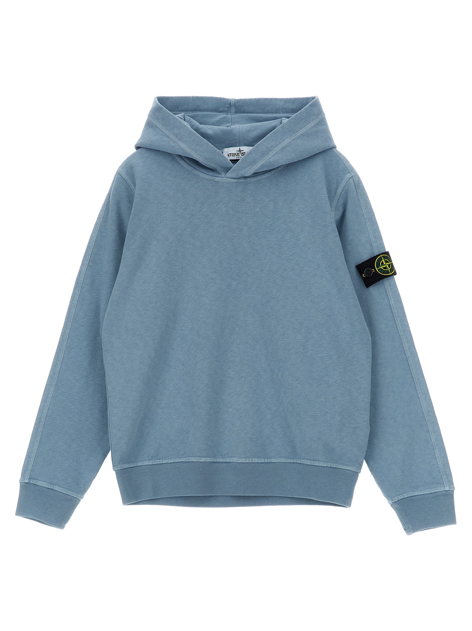 Stone Island Junior Malfilé Cotton Hoodie