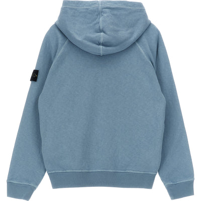 Stone Island Junior Malfilé Cotton Hoodie