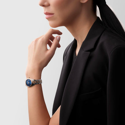 Conquest Classic Women Quartz Blue Dial Analog Stainless Steel Watch L22863927