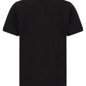 Moncler Leather Logo Patch Polo Shirt