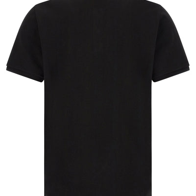 Moncler Leather Logo Patch Polo Shirt