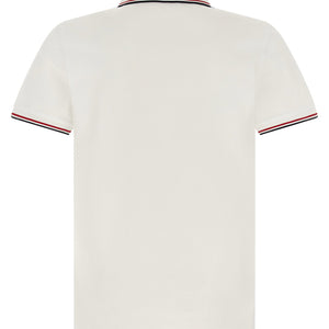 Moncler Tricolor Trim Polo Shirt