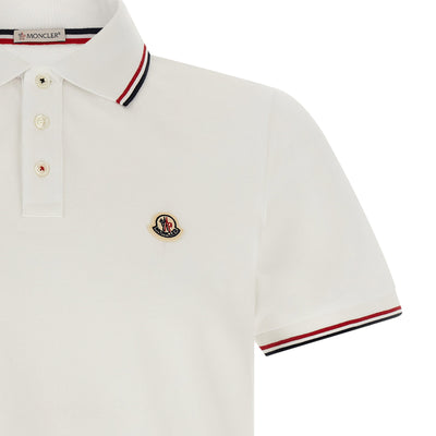 Moncler Tricolor Trim Polo Shirt