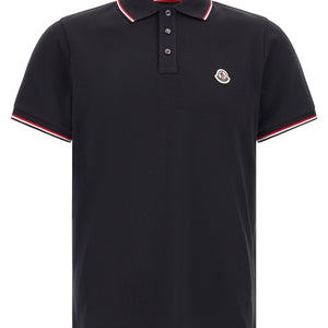 Moncler Tricolor Trim Polo Shirt