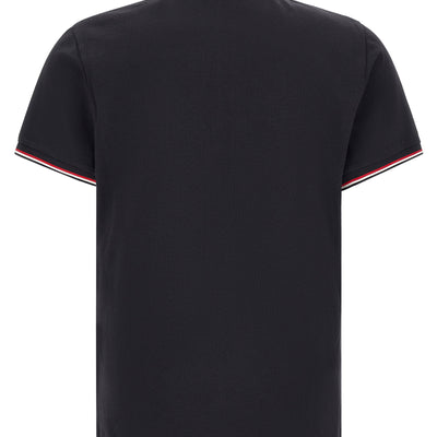 Moncler Tricolor Trim Polo Shirt