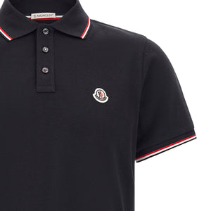 Moncler Tricolor Trim Polo Shirt