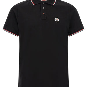 Moncler Tricolor Trim Polo Shirt