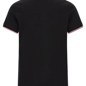 Moncler Tricolor Trim Polo Shirt