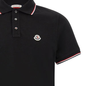 Moncler Tricolor Trim Polo Shirt