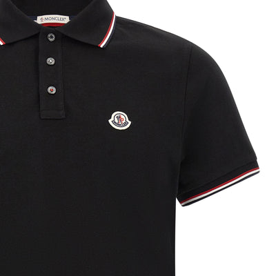 Moncler Tricolor Trim Polo Shirt