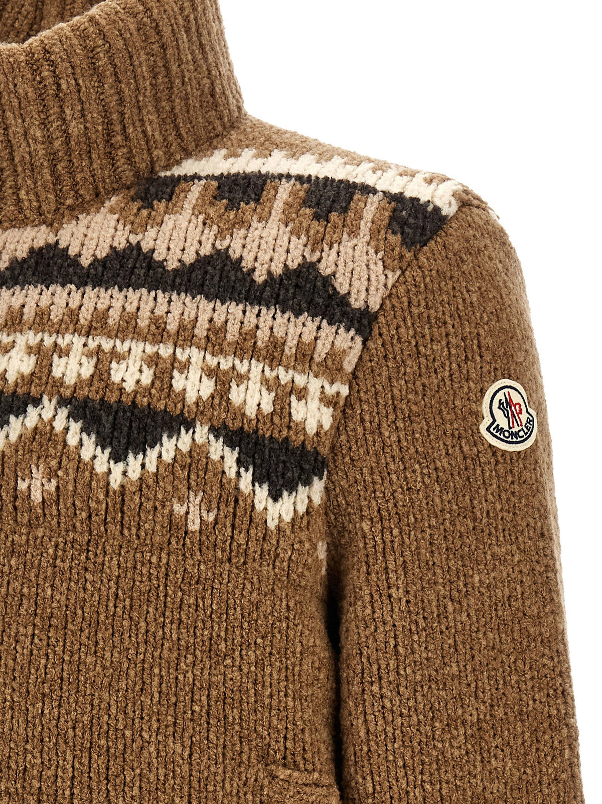 Moncler Geometric Bouclé Cardigan