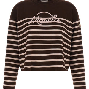 Moncler Striped Sweater With Embroidery