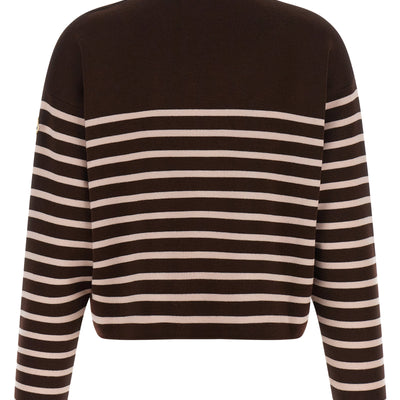 Moncler Striped Sweater With Embroidery