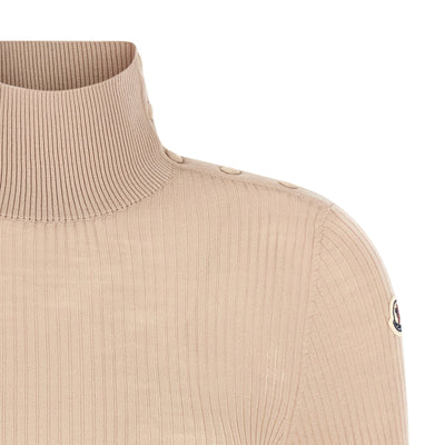 Moncler Textured Wool Turtleneck Sweater