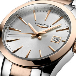 Longines Conquest Classic Sunray Silver Dial Women 29.5mm