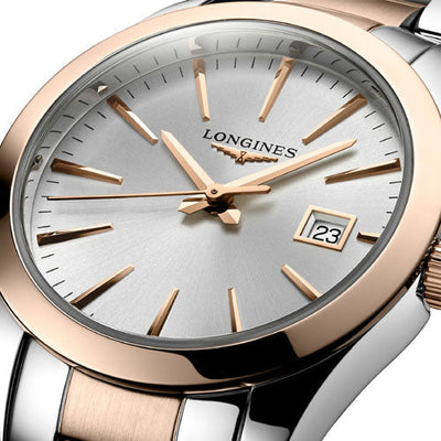 Longines Conquest Classic Sunray Silver Dial Women 29.5mm