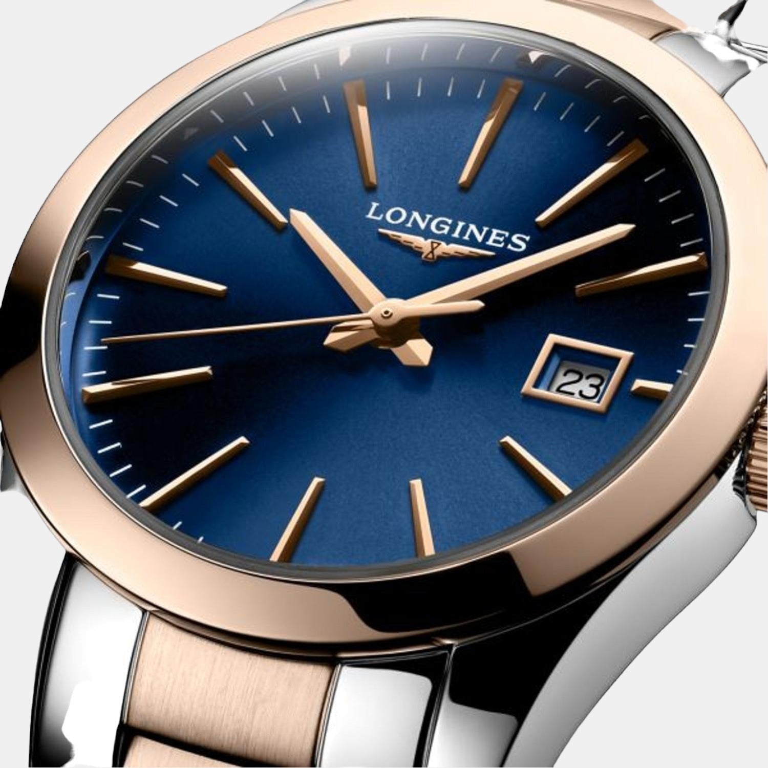 Conquest Classic Women Quartz Blue Dial Analog Stainless Steel Watch L22863927