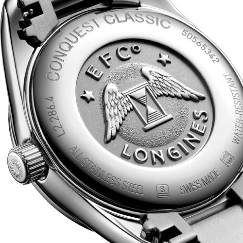 Longines Conquest Classic Sunray Silver Dial Women 29.5mm
