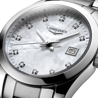 Longines Conquest Classic White Mother-Of-Pearl dial Women 29.5mm