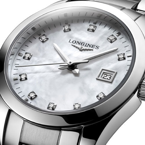 Longines Conquest Classic White Mother-Of-Pearl dial Women 29.5mm