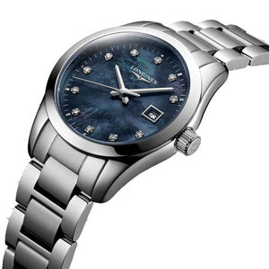Longines Conquest Classic Black Mother-Of-Pearl dial Women 29.5mm