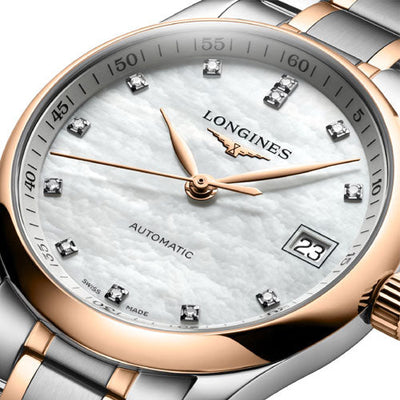 Longines Master Collection White Mother-Of-Pearl Dial Women 34mm