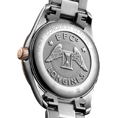 Longines Conquest Classic White Mother-Of-Pearl Dial Women 34mm