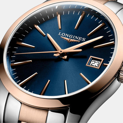 Conquest Classic Women Quartz Blue Dial Analog Stainless Steel Watch L23863927