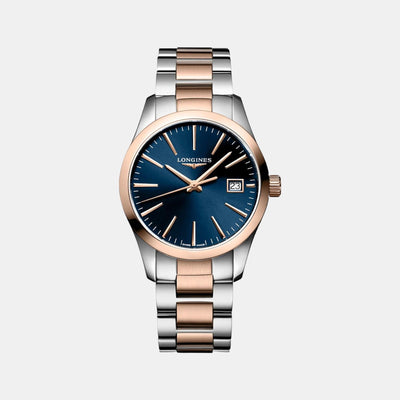 Conquest Classic Women Quartz Blue Dial Analog Stainless Steel Watch L23863927