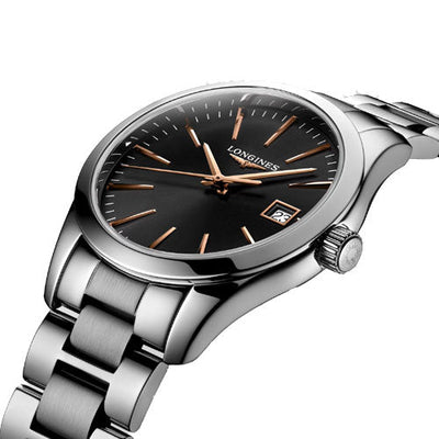 Longines Conquest Classic Black Dial Women 34mm