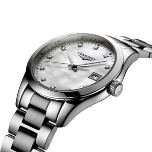 Longines Conquest Classic White Mother-Of-Pearl Dial Women 34mm