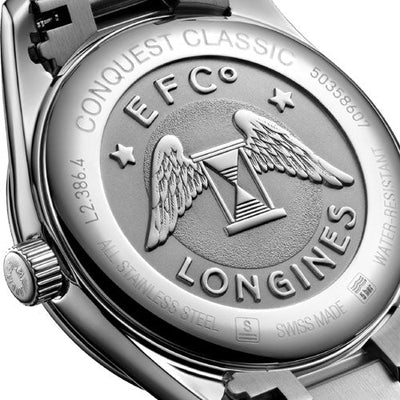 Longines Conquest Classic White Mother-Of-Pearl Dial Women 34mm