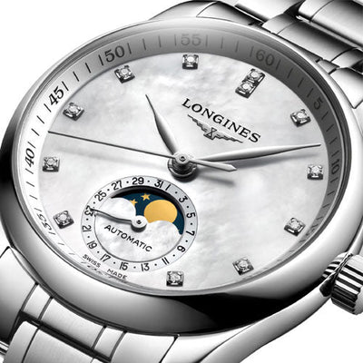 Longines Master Collection White Mother-Of-Pearl Dial Women 34mm