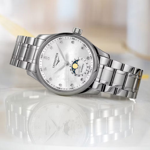 Longines Master Collection White Mother-Of-Pearl Dial Women 34mm