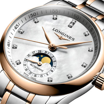 Longines Master Collection White Mother-Of-Pearl Dial Women 34mm