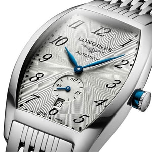 Longines Evidenza Silver Flinque Dial Men 33.1mm