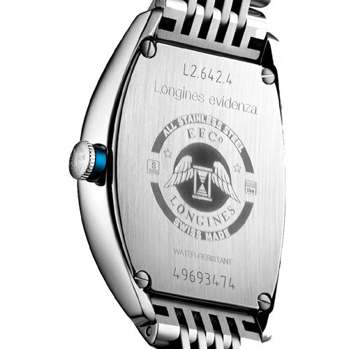 Longines Evidenza Silver Flinque Dial Men 33.1mm