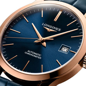 Longines Record Sunray Blue Dial Men 38.5mm