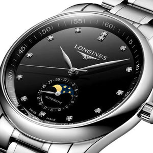 Longines Master Collection Black Lacquered Polished Dial Men 40mm