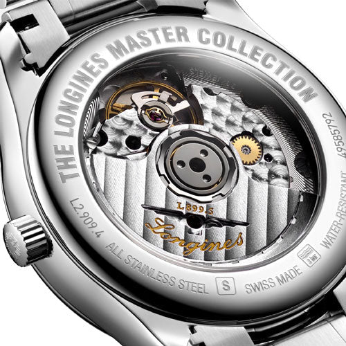 Longines Master Collection Black Lacquered Polished Dial Men 40mm
